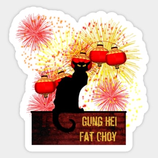 Chat Noir Chinese New Year Sticker